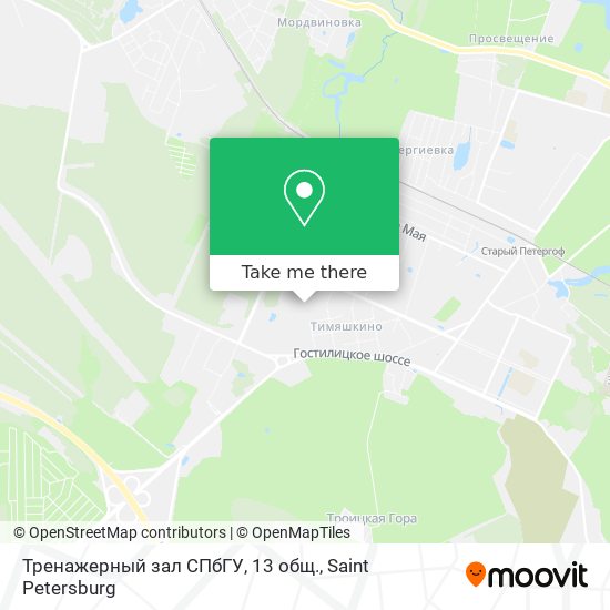 Тренажерный зал СПбГУ, 13	общ. map