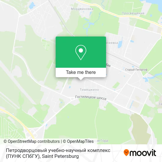 Петродворцовый учебно-научный комплекс (ПУНК СПбГУ) map