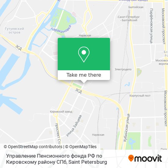 Управление Пенсионного фонда РФ по Кировскому району СПб map