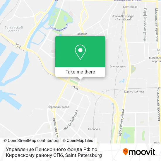 Управление Пенсионного фонда РФ по Кировскому району СПб map