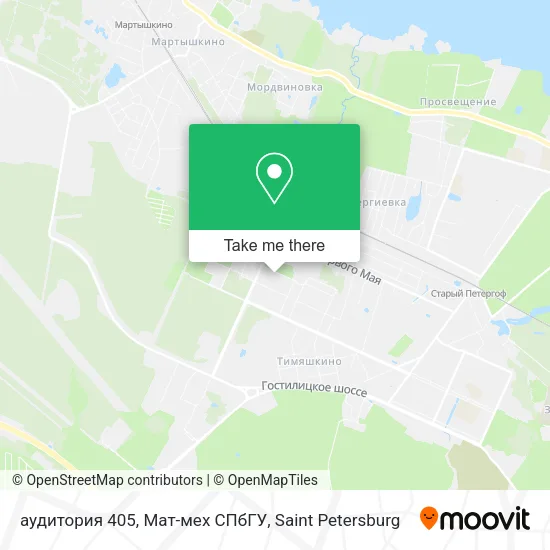 аудитория 405, Мат-мех СПбГУ map