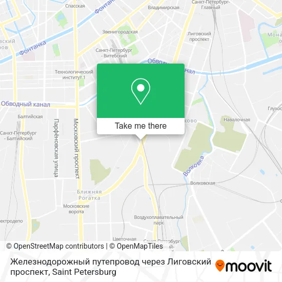 Железнодорожный путепровод через Лиговский проспект map