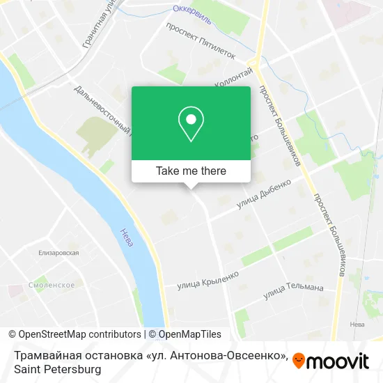 Трамвайная остановка «ул. Антонова-Овсеенко» map
