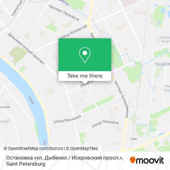 Остановка «ул. Дыбенко / Искровский просп.» map