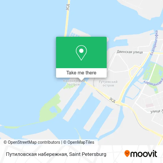 Путиловская набережная map