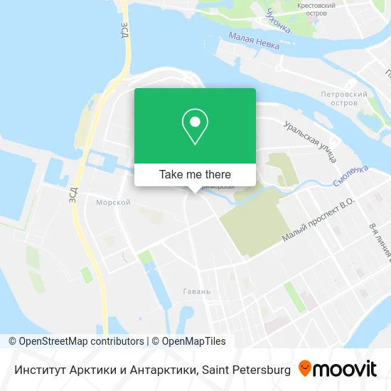 Институт Арктики и Антарктики map