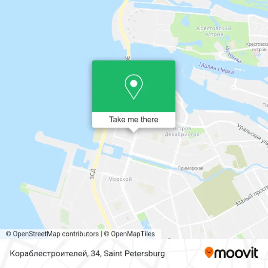Кораблестроителей, 34 map