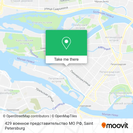 429 военное представительство МО РФ map