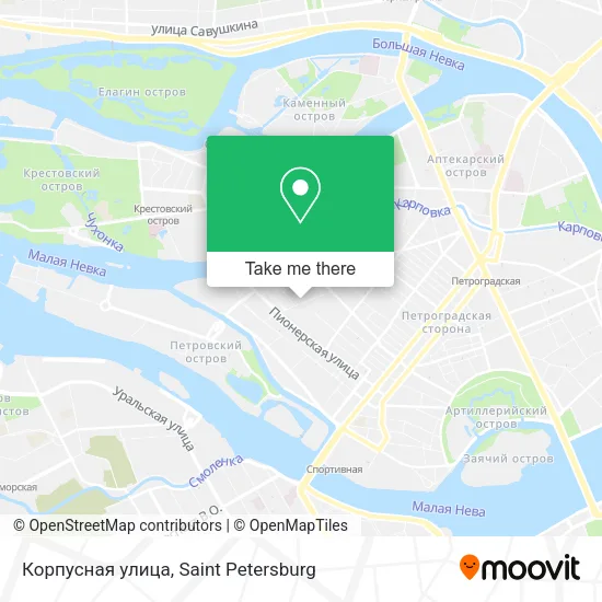 Корпусная улица map