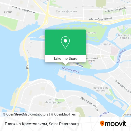 Пляж на Крестовском map