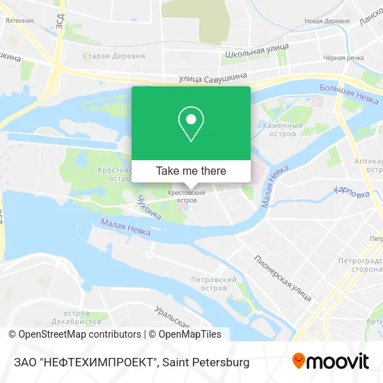 ЗАО "НЕФТЕХИМПРОЕКТ" map
