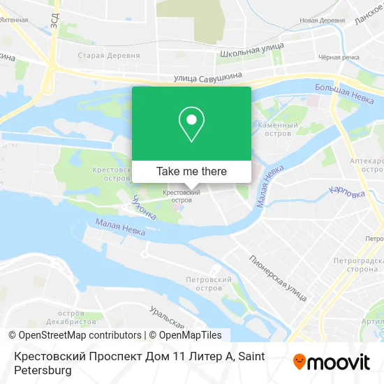 Крестовский Проспект Дом 11 Литер А map