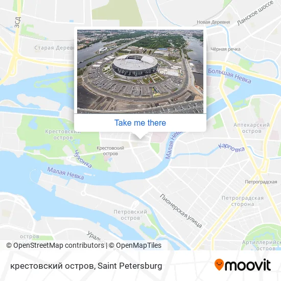 крестовский остров map