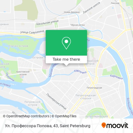 Ул. Профессора Попова, 43 map