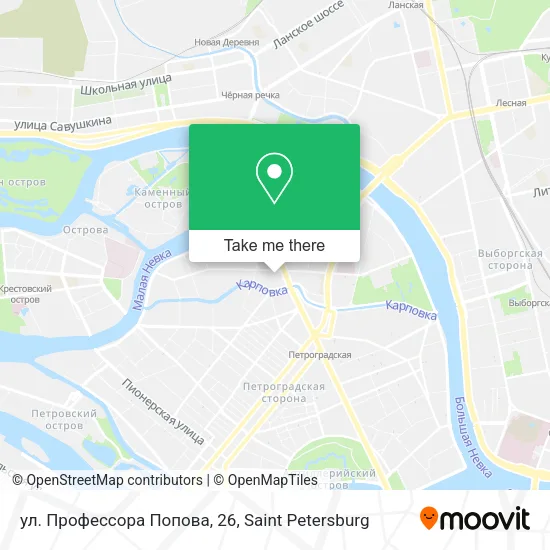 ул. Профессора Попова, 26 map