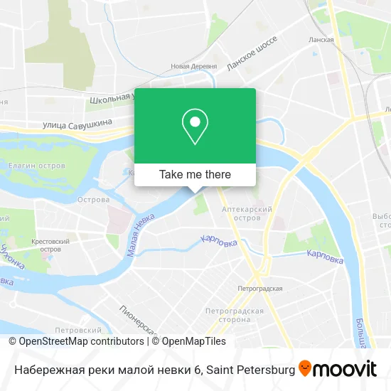 Набережная реки малой невки 6 map