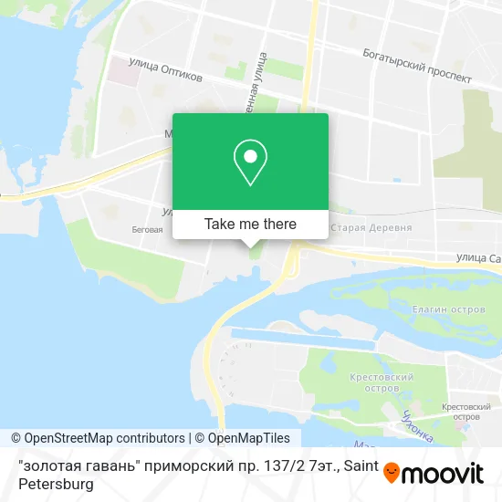"золотая гавань" приморский пр. 137 / 2 7эт. map