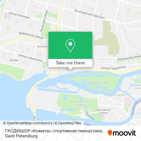 ГКСДЮШОР «Комета», спортивная гимнастика map