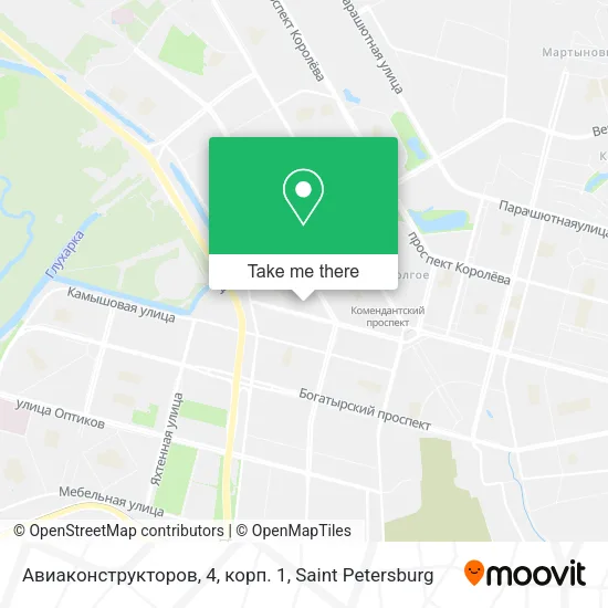 Авиаконструкторов, 4, корп. 1 map