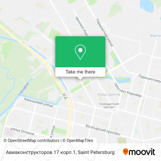 Авиаконструкторов 17 корп.1 map