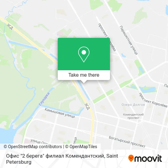 Офис "2 берега" филиал Комендантский map