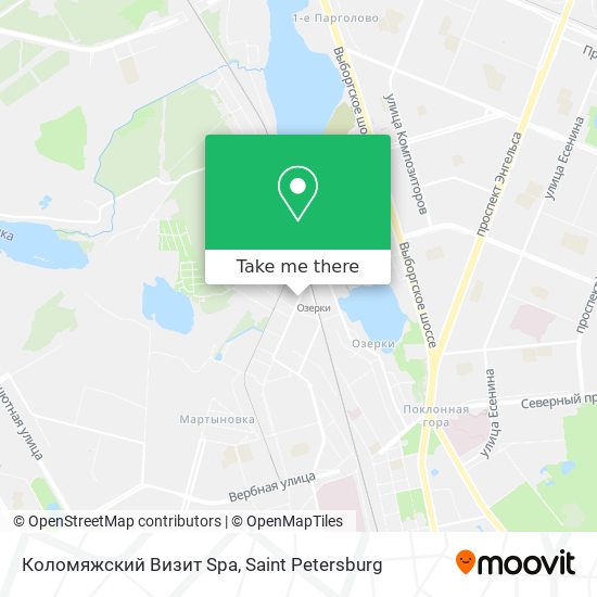 Коломяжский Визит Spa map
