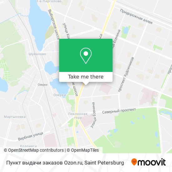 Пункт выдачи заказов Ozon.ru map