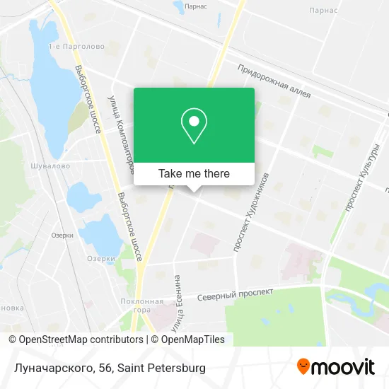 Луначарского, 56 map