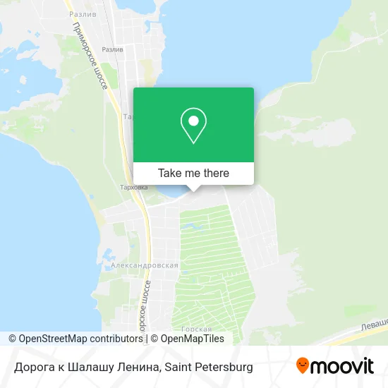 Дорога к Шалашу Ленина map