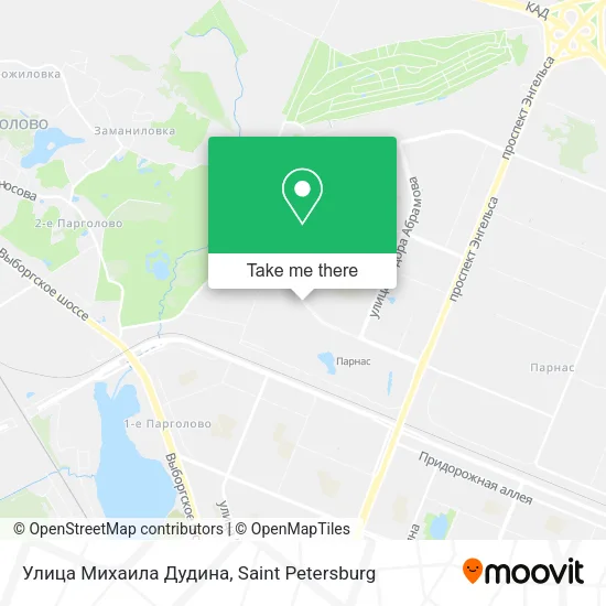 Улица Михаила Дудина map