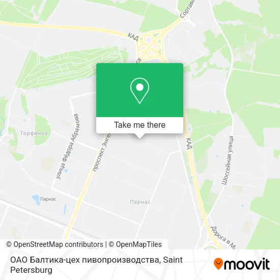 ОАО Балтика-цех пивопроизводства map