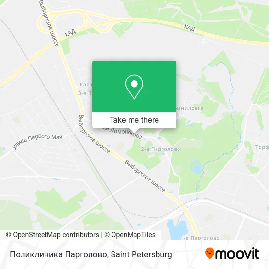 Поликлиника Парголово map