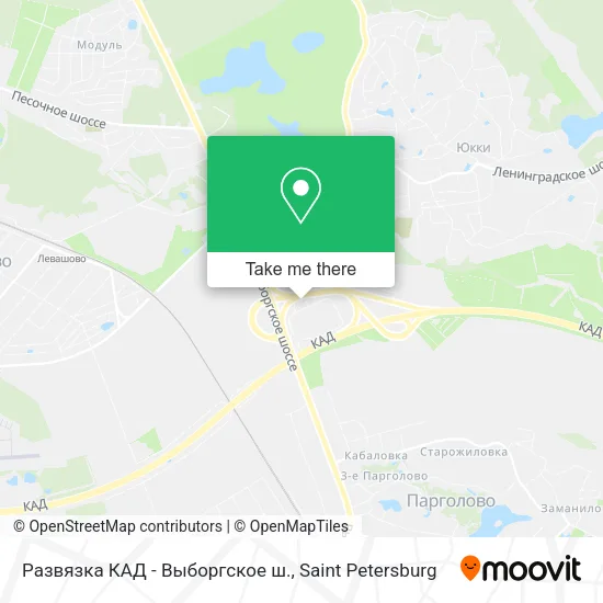 Развязка КАД - Выборгское ш. map