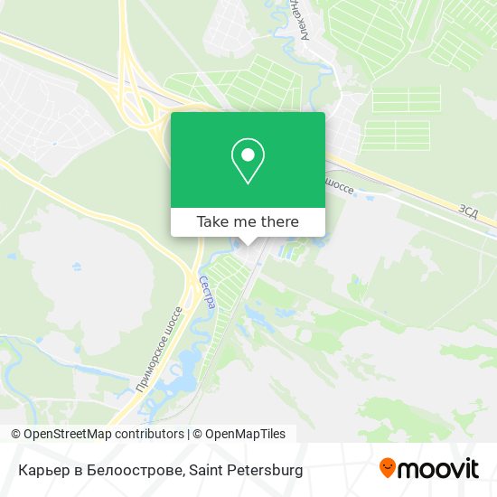 Карьер в Белоострове map