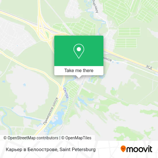 Карьер в Белоострове map