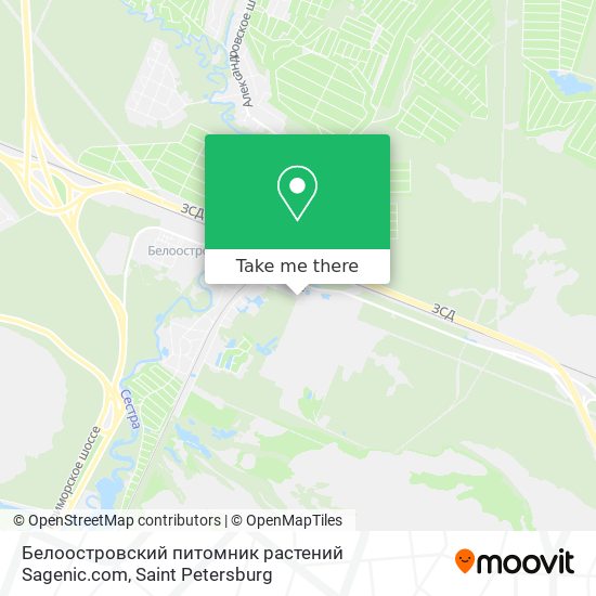 Белоостровский питомник растений Sagenic.com map