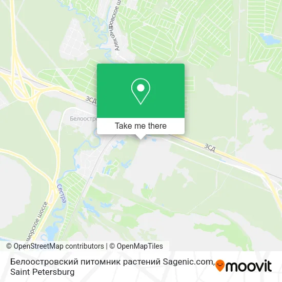 Белоостровский питомник растений Sagenic.com map
