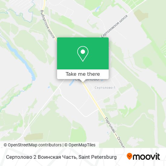 Сертолово 2 Воинская Часть map