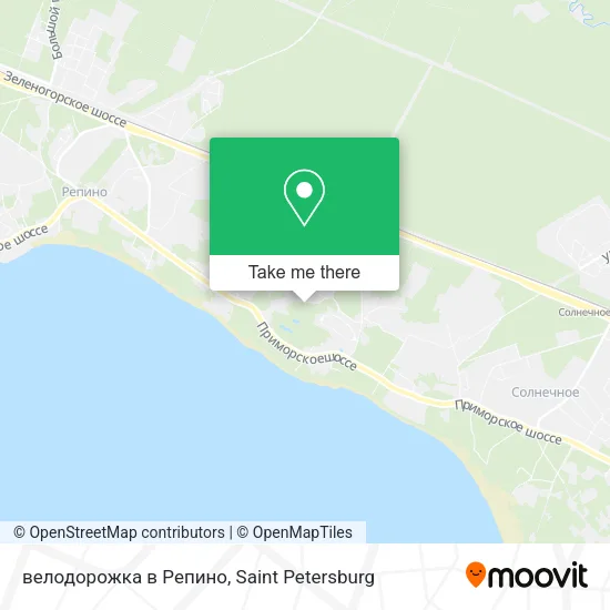 велодорожка в Репино map