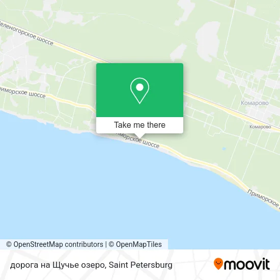 дорога на Щучье озеро map