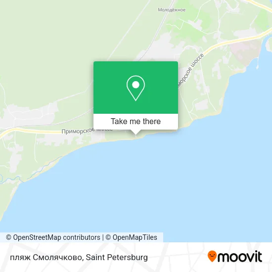 пляж Смолячково map
