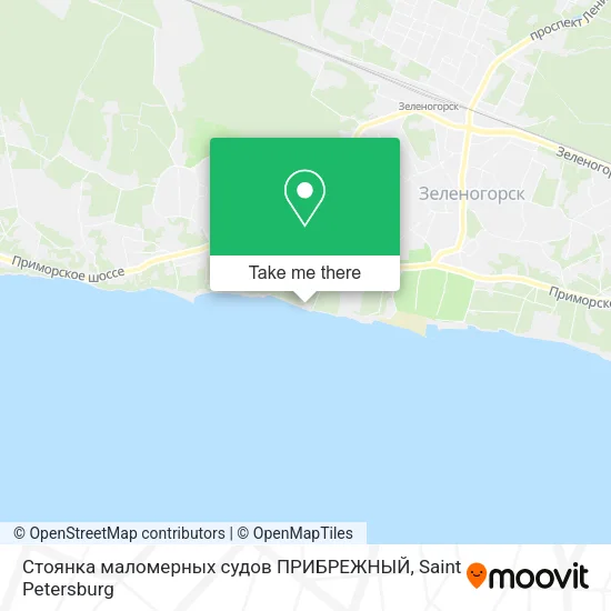 Стоянка маломерных судов ПРИБРЕЖНЫЙ map