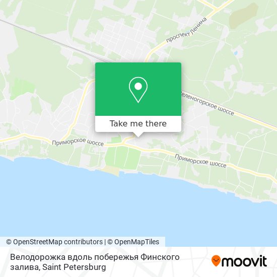 Велодорожка вдоль побережья Финского залива map