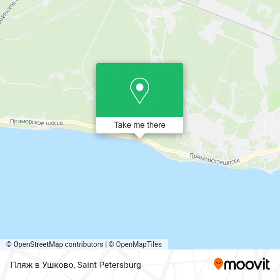 Пляж в Ушково map