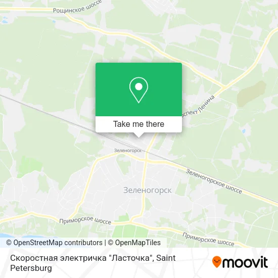 Скоростная электричка "Ласточка" map