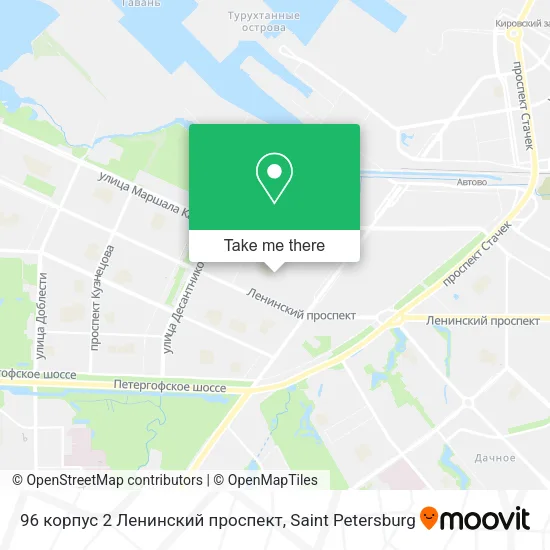 96 корпус 2 Ленинский проспект map