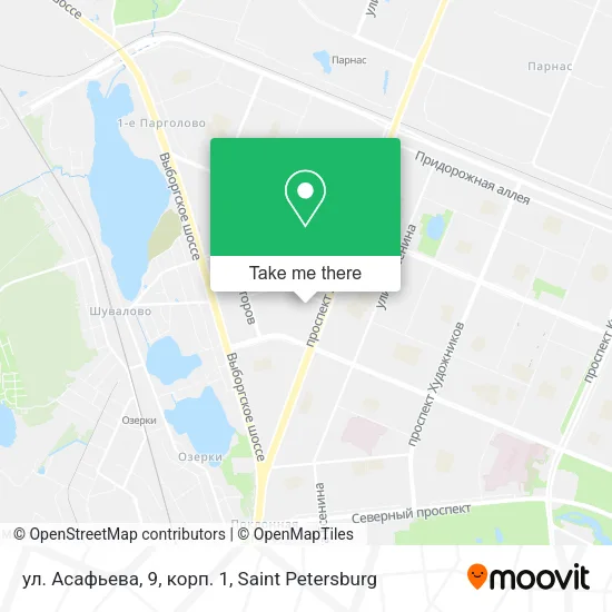 ул. Асафьева, 9, корп. 1 map