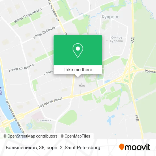 Большевиков, 38, корп. 2 map