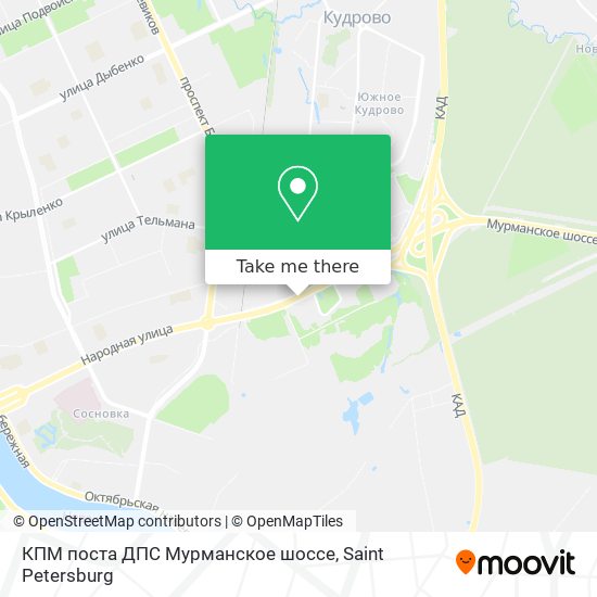 КПМ поста ДПС Мурманское шоссе map
