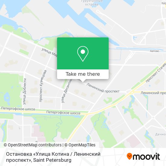 Остановка «Улица Котина / Ленинский проспект» map